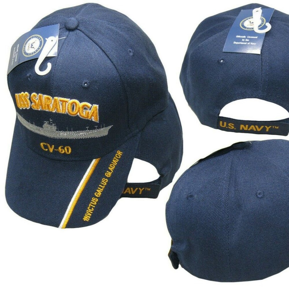 USS SARATOGA CV-60 US NAVY SHIP HAT OFFICIALLY LIC